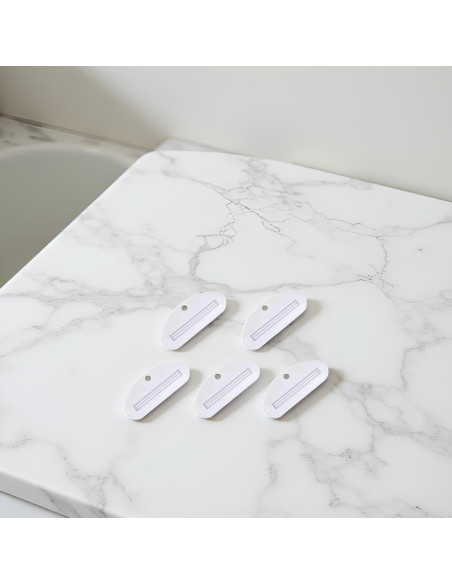 5 Exprimidores de Pasta Dental Tnyvm Blanco, Clips Prácticos
