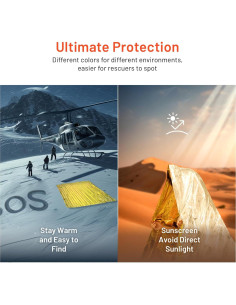 Paquete de 6 mantas de emergencia Griwonmy mylar 208x132 cm 2