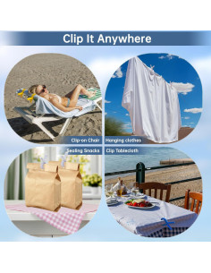 Pinzas Grandes para Toallas ChicRange - Paquete de 6 Colores 2