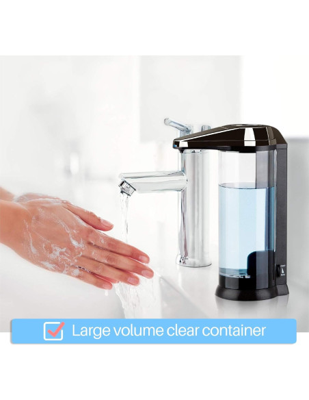 Dispensador Automático de Jabón Secura 500ml Gris Oscuro