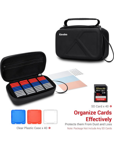 Funda organizadora para 40 tarjetas SD Kiorafoto impermeable