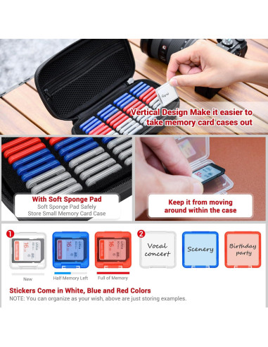 Funda organizadora para 40 tarjetas SD Kiorafoto impermeable