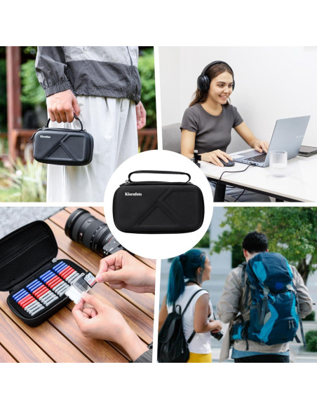 Funda organizadora para 40 tarjetas SD Kiorafoto impermeable