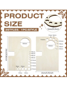 Caballete Mini Portátil de Madera BENECREAT 2 Piezas 15x23cm 2