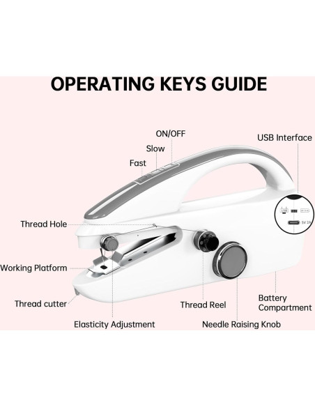 Máquina de Coser Portátil Aovly Weave X para Principiantes