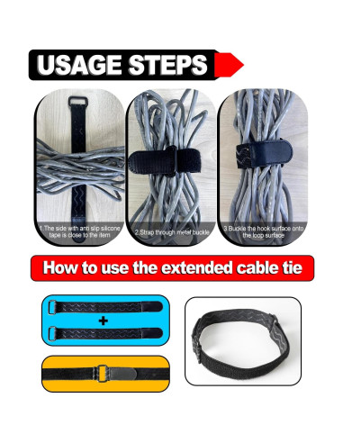 Correas Antideslizantes Elásticas PHIXBEAR 30.48 cm y 54.86 cm