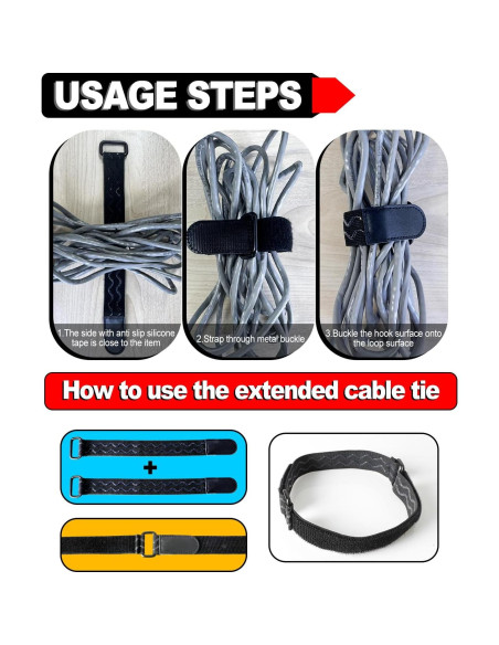 Correas Antideslizantes Elásticas PHIXBEAR 30.48 cm y 54.86 cm