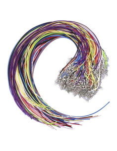 Cordones de Collar Selizo 100 Piezas Algodón Encerado Multicolor