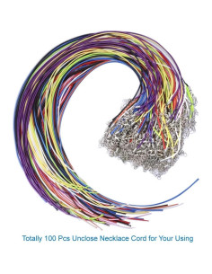 Cordones de Collar Selizo 100 Piezas Algodón Encerado Multicolor 2