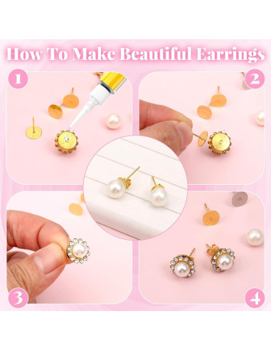 2000 Piezas Hallazgos de Pendientes FdcZeyxior Oro y Plata