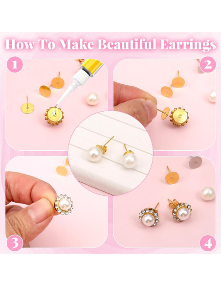 2000 Piezas Hallazgos de Pendientes FdcZeyxior Oro y Plata