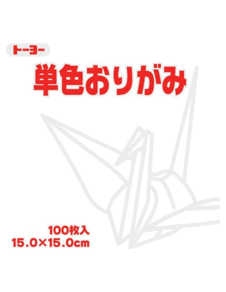 Papel de Origami Toyo Blanco 15cm - 100 Hojas Suaves