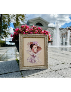 Kit de Bordado a Mano RIOLIS 100/028 Noche Lila 30x40 cm 2