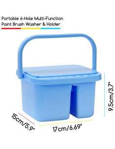 Limpiador de Pinceles MEEDEN Multifuncional 17.5x15cm Azul 2