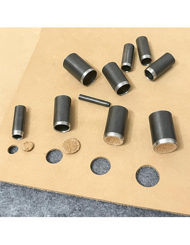 Juego de Cortadores Circulares de Cuero YKSPLUSK 21 Piezas