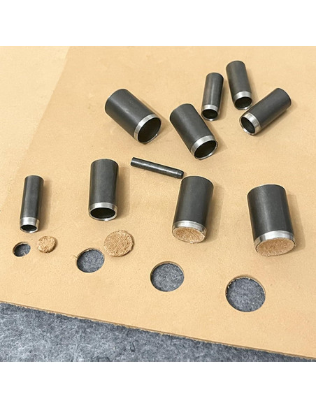 Juego de Cortadores Circulares de Cuero YKSPLUSK 21 Piezas