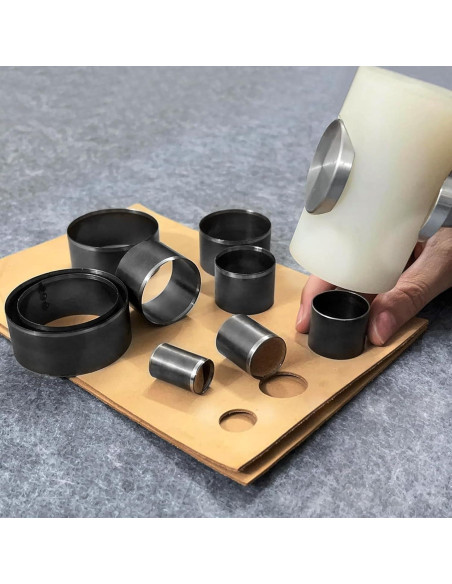 Juego de Cortadores Circulares de Cuero YKSPLUSK 21 Piezas