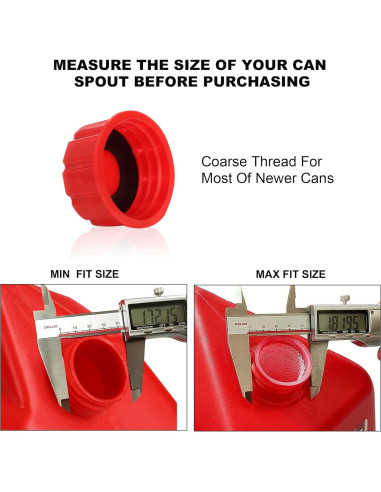 Tapa de Bidón de Gas Niwicka Universal 8 PCS Rojo 1-2.5 Gal