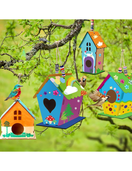 Kit de Manualidades Casa de Aves Col-Pary 4 Piezas DIY