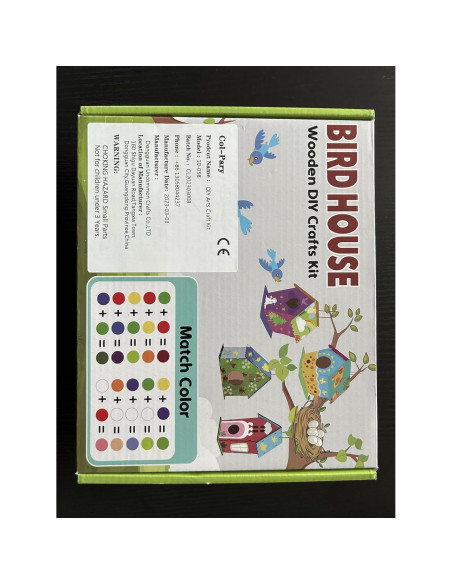 Kit de Manualidades Casa de Aves Col-Pary 4 Piezas DIY