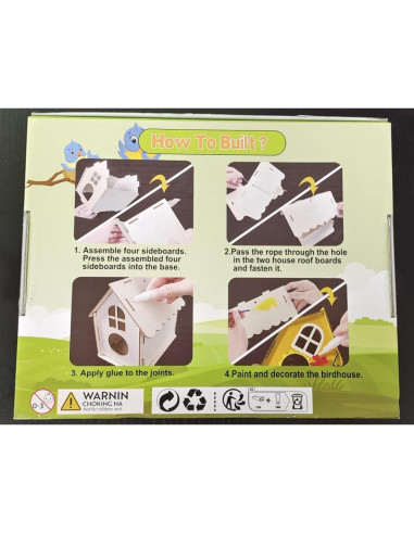 Kit de Manualidades Casa de Aves Col-Pary 4 Piezas DIY