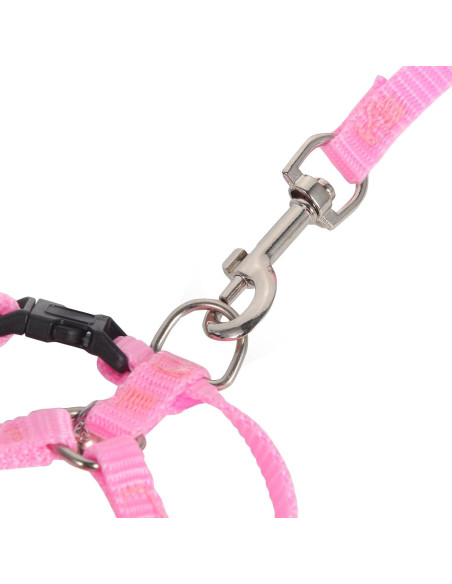Arnés Ajustable para Erizo Soezy con Cuerda de Tracción 110cm Rosa