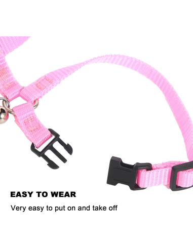 Arnés Ajustable para Erizo Soezy con Cuerda de Tracción 110cm Rosa