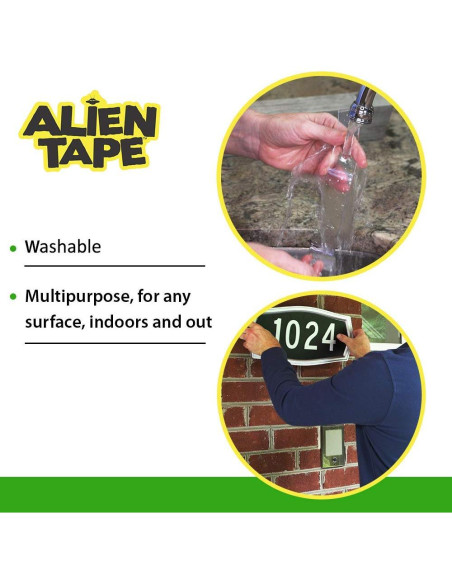 Cinta Doble Cara Alien 9.14m Alta Resistencia Transparente