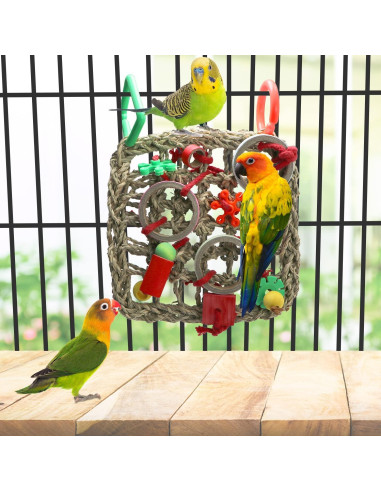 Red de Escalada para Aves Litewood 18x24cm Juguete de Forrajeo