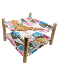 Cama para Reptiles Tfwadmx Doble Capa Madera 30x30x20cm
