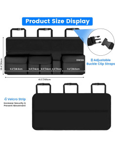 Organizador de Maletero Einesin 104x51cm Plegable Negro 2