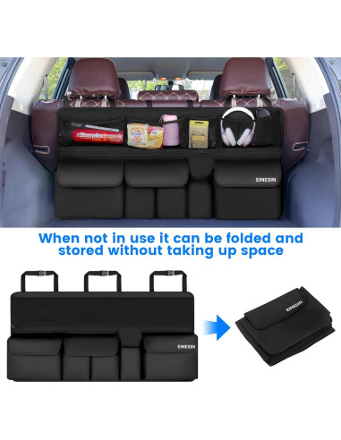 Organizador de Maletero Einesin 104x51cm Plegable Negro