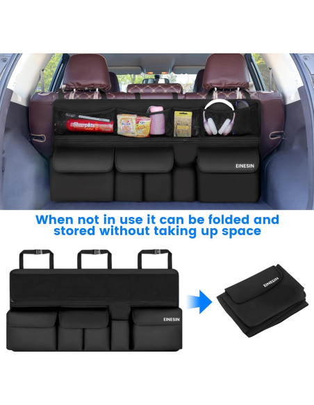 Organizador de Maletero Einesin 104x51cm Plegable Negro