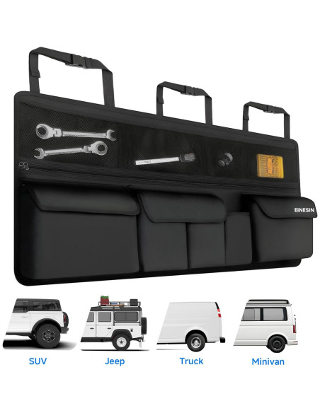 Organizador de Maletero Einesin 104x51cm Plegable Negro