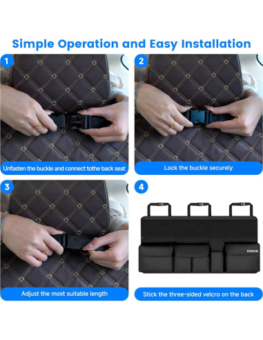 Organizador de Maletero Einesin 104x51cm Plegable Negro