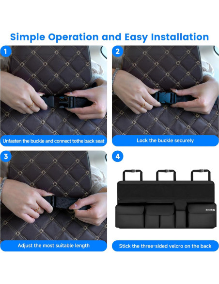 Organizador de Maletero Einesin 104x51cm Plegable Negro