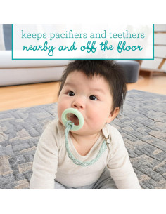 Clip de Chupete de Silicona Infantino PaciGrip Verde Lima 2