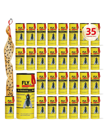 Trampas Adhesivas para Moscas USKICH - 35 Unidades Efectivas