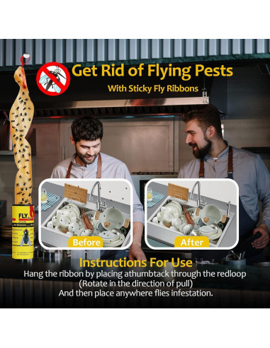 Trampas Adhesivas para Moscas USKICH - 35 Unidades Efectivas
