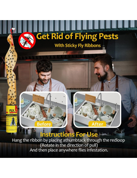 Trampas Adhesivas para Moscas USKICH - 35 Unidades Efectivas