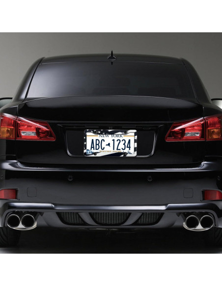 Marco de Placa de Licencia Americana LIN KANG Negro 30.5x15.2cm