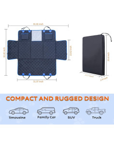 Extensor de Asiento Trasero para Perros H HOH-Tech Malla Negra 2