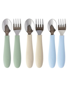 Juego de Cubiertos para Niños ASOMIC 6 Piezas Acero Inoxidable