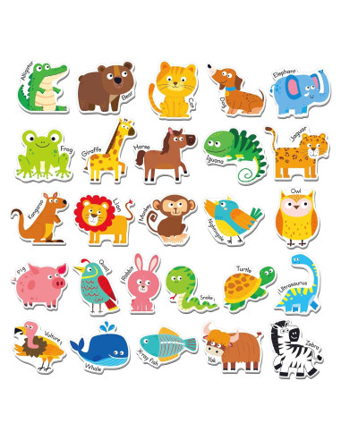 Imanes Magnéticos de Animales A-Z SpriteGru - 26 Piezas Educativas