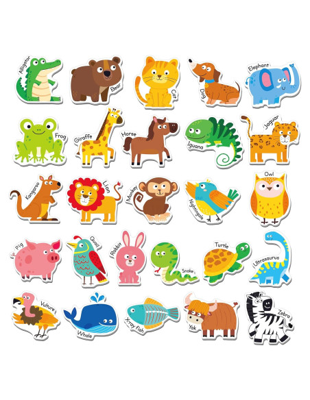 Imanes Magnéticos de Animales A-Z SpriteGru - 26 Piezas Educativas