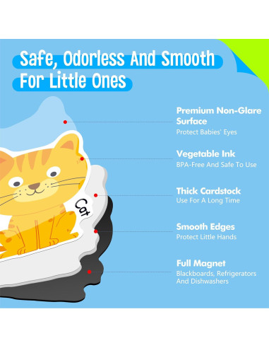 Imanes Magnéticos de Animales A-Z SpriteGru - 26 Piezas Educativas