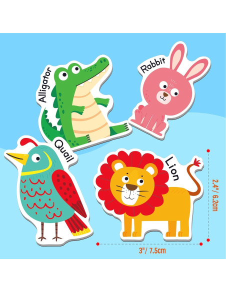 Imanes Magnéticos de Animales A-Z SpriteGru - 26 Piezas Educativas