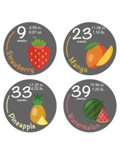 Calcomanías de Embarazo Bebon - 40 Hitos Semanas 5 a 40