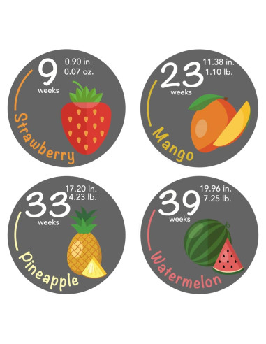 Calcomanías de Embarazo Bebon - 40 Hitos Semanas 5 a 40