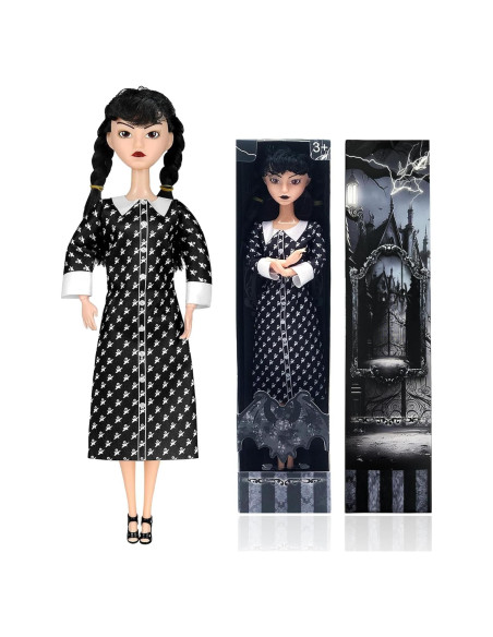 Muñecas Addams 29 cm con Vestidos Negros - Regalos Navidad